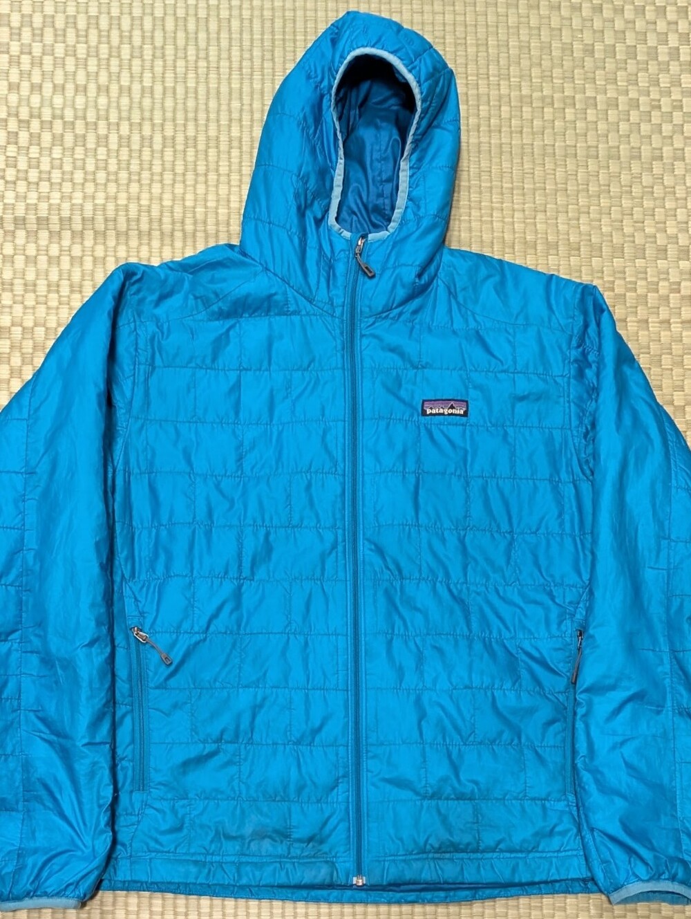 Patagonia Nanopuff Full Zip Hooded Jacket Blue Men's Size Medium